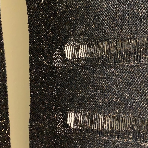Rock & Republic black and gold shimmer sweater - Picture 3 of 6